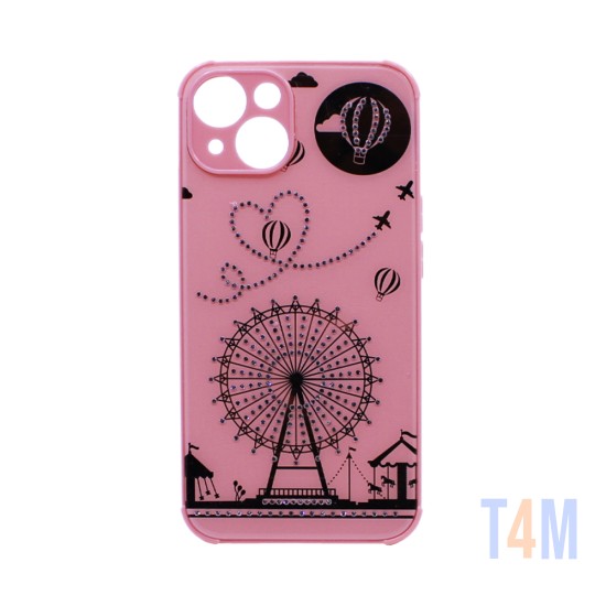 Capa Duro Designer para Apple iPhone 14 Rosa